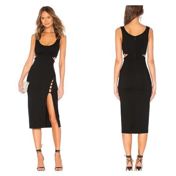 h:ours Dresses & Skirts - NEW h:ours Revolve Samiah Button Cutout Midi Dress